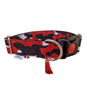 Collier Camouflage rouge