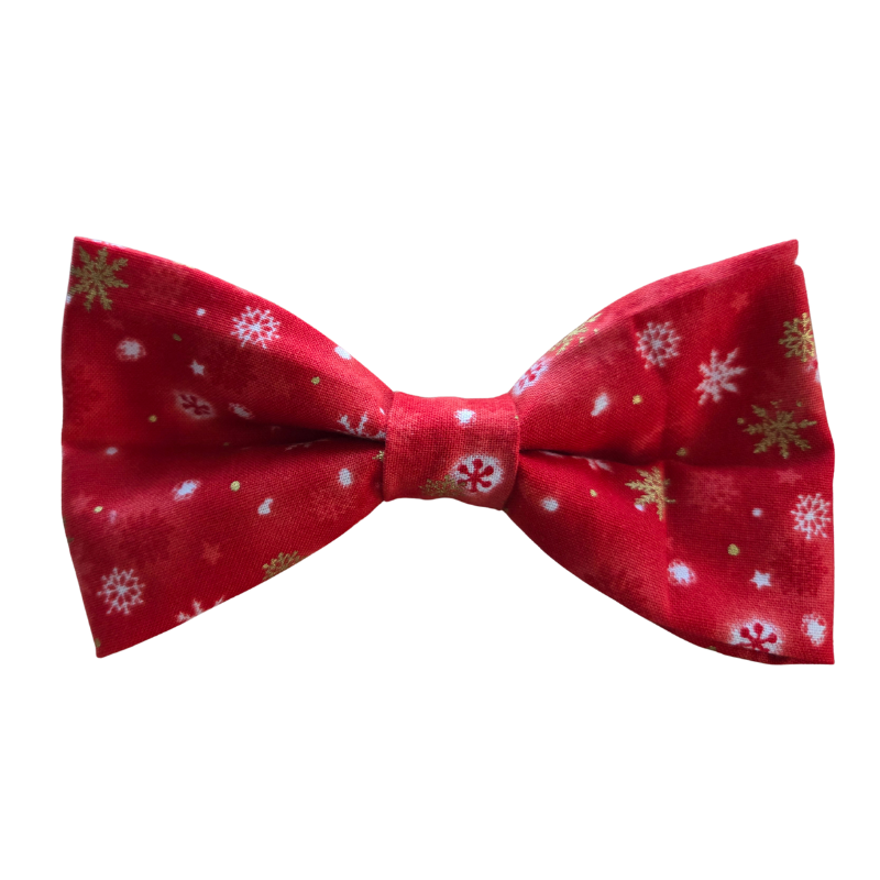 Nœud Papillon " Flocon éternel" en tissu coton