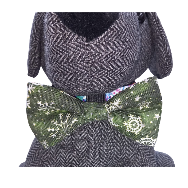 Nœud Papillon "Etoile d'hiver" en tissu coton – Image 2